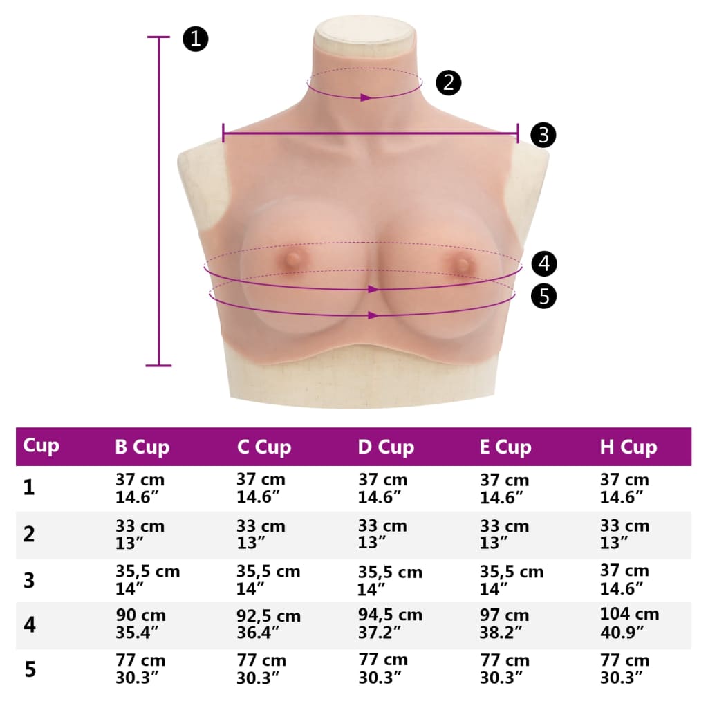 Silicone Breastplate Natural E Cup