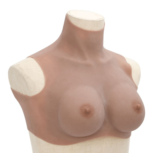Silicone Breastplate Tan D Cup