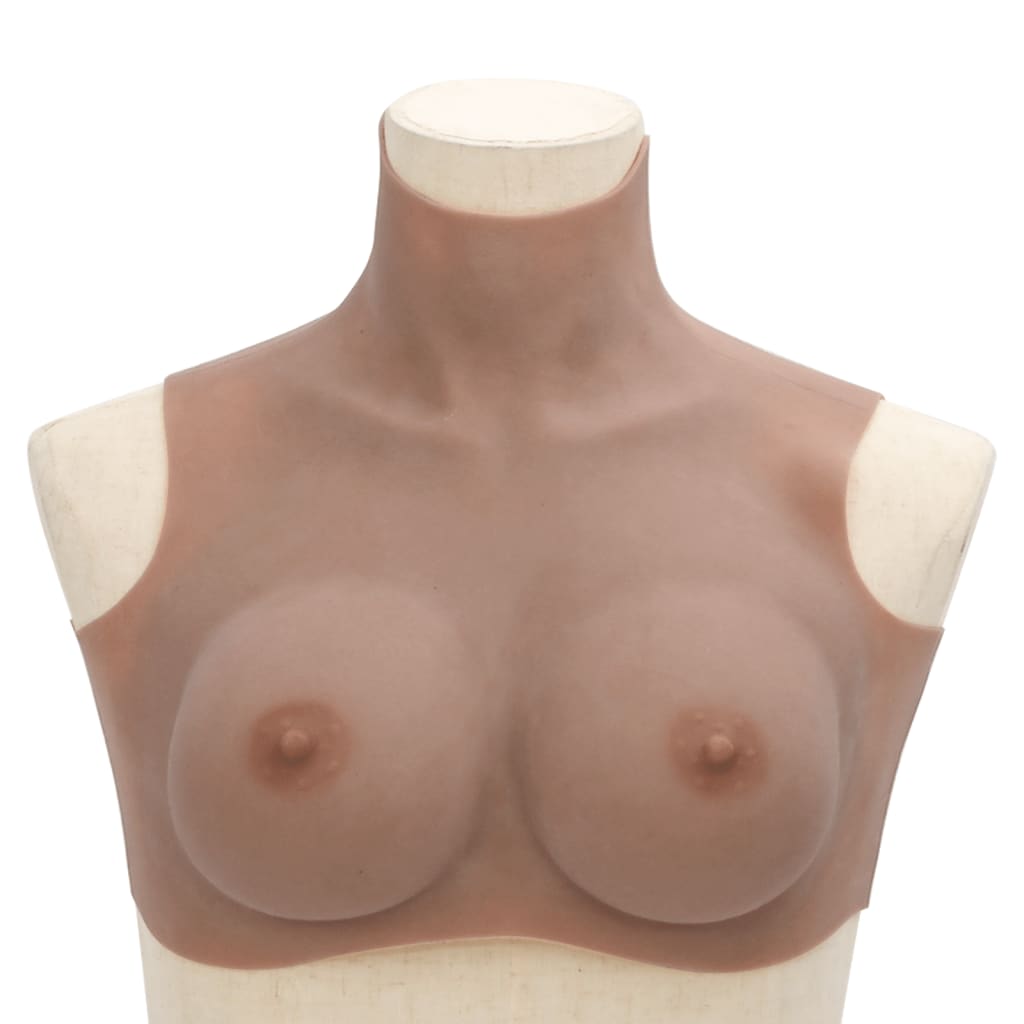 Silicone Breastplate Tan D Cup
