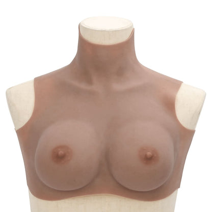 Silicone Breastplate Tan D Cup