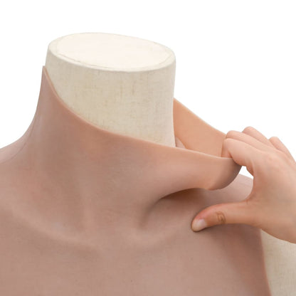 Silicone Breastplate Tan D Cup