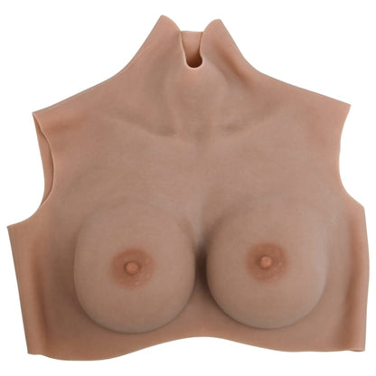 Silicone Breastplate Tan D Cup