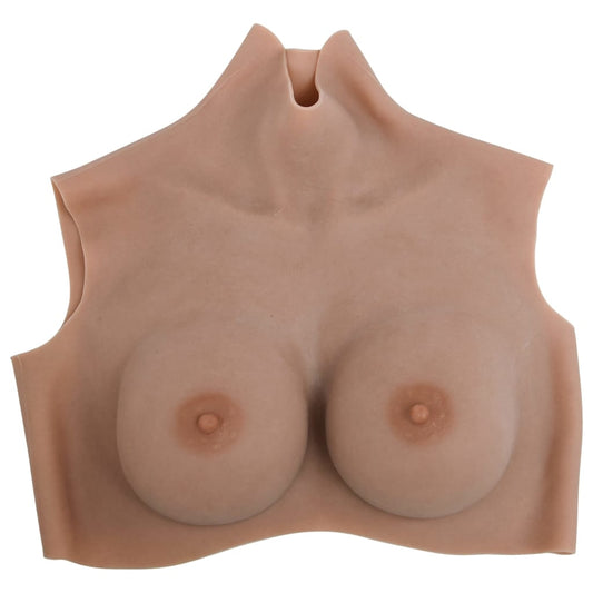Silicone Breastplate Tan D Cup
