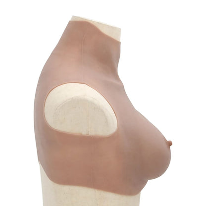 Silicone Breastplate Tan D Cup