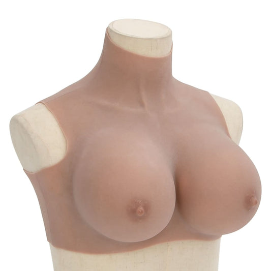 Silicone Breastplate Tan H Cup