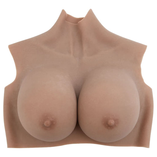 Silicone Breastplate Tan H Cup