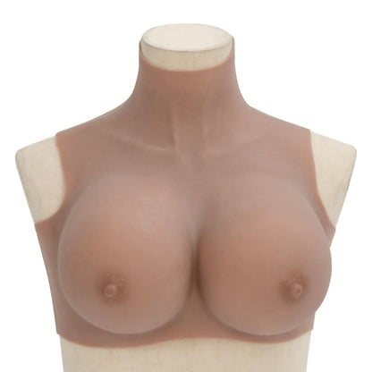 Silicone Breastplate Tan H Cup