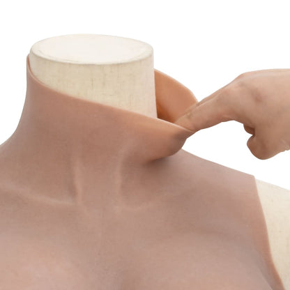 Silicone Breastplate Tan H Cup