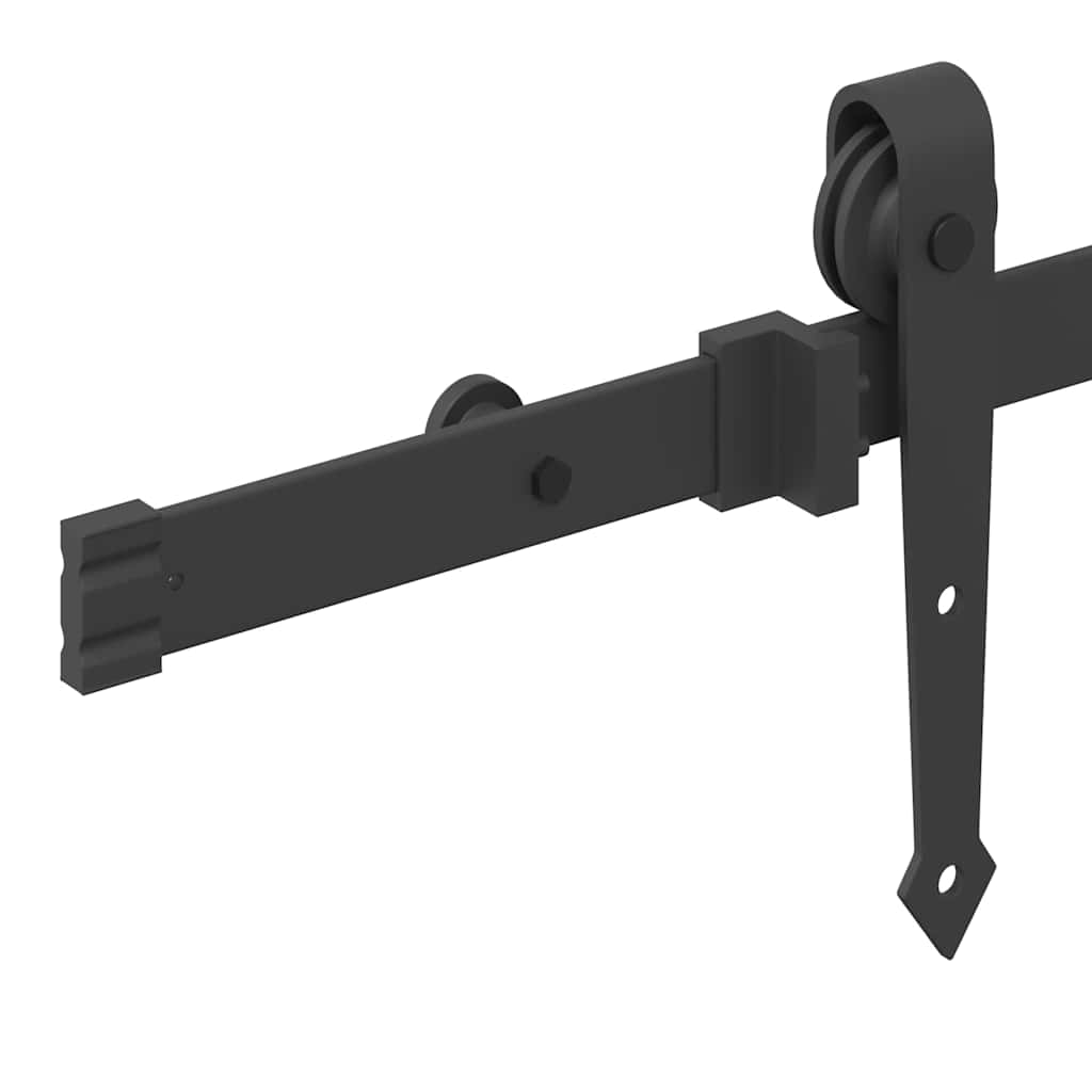 Sliding Door Hardware Kit 152.5 cm Steel Black