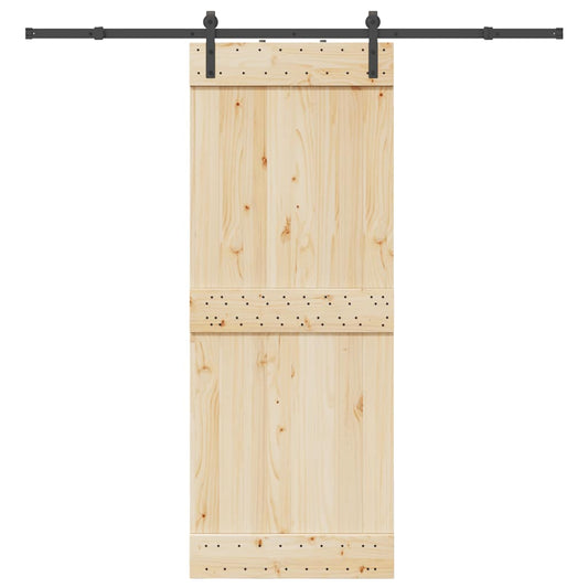 Sliding Door Hardware Kit 213.5 cm Steel Black