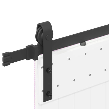 Sliding Door Hardware Kit 183 cm Steel Black