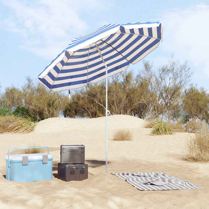 Garden Parasol 206 x 206 x 212 cm 170T Polyester Blue and White