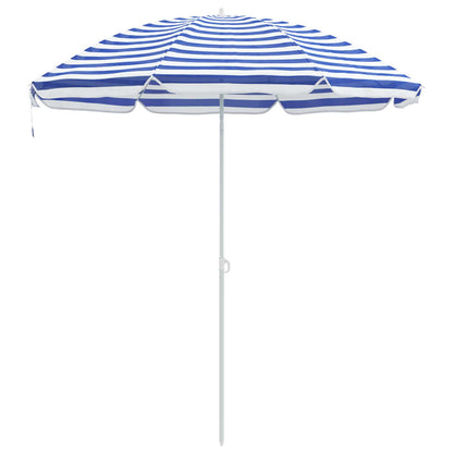 Garden Parasol 263 x 263 x 272 cm 170T Polyester Blue and White
