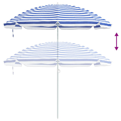Garden Parasol 263 x 263 x 272 cm 170T Polyester Blue and White