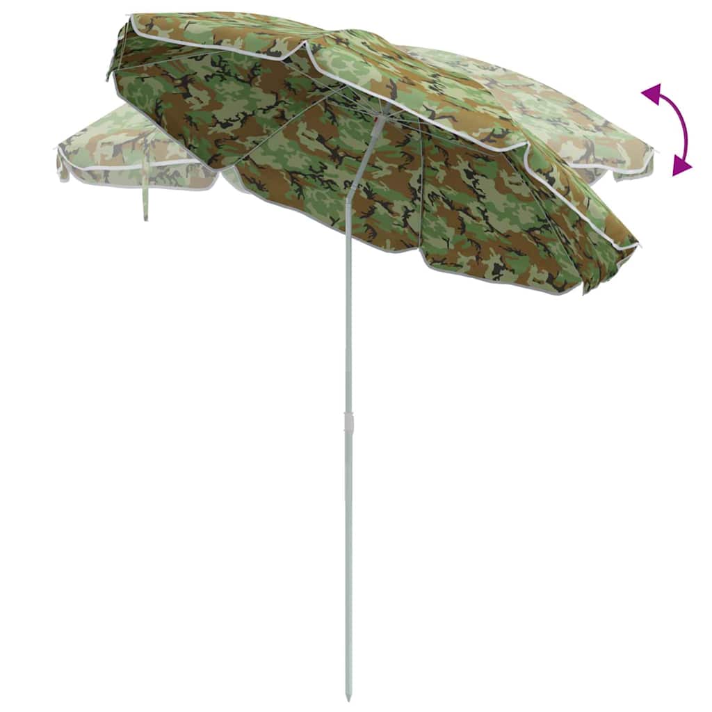 Garden Parasol 263 x 263 x 272 cm 170T Polyester Camouflage