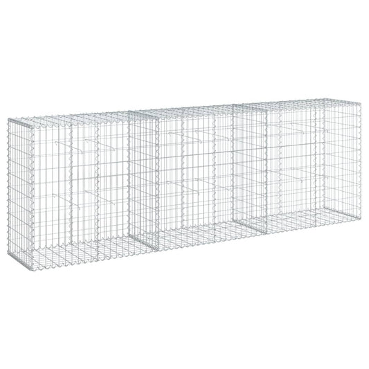 Gabion Basket with Cover 300x50x100 cm Galvanised Iron