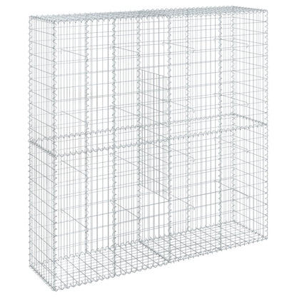 Gabion Basket with Cover 200x50x200 cm Galvanised Iron