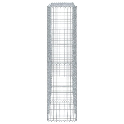 Gabion Basket with Cover 200x50x200 cm Galvanised Iron