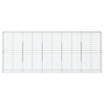 Gabion Basket with Cover 500x50x200 cm Galvanised Iron