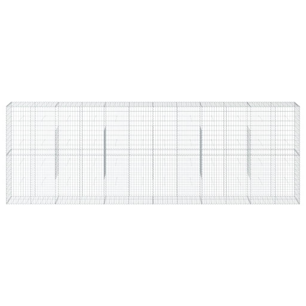 Gabion Basket with Cover 600x50x200 cm Galvanised Iron