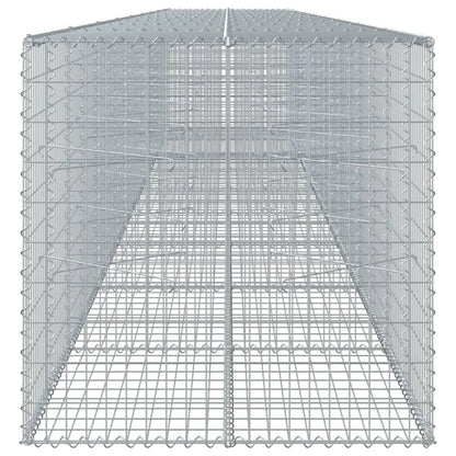 Gabion Basket with Cover 900x100x100 cm Galvanised Iron