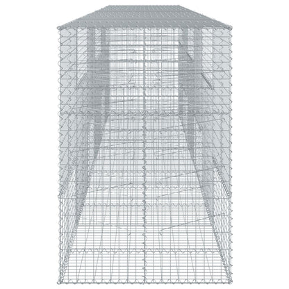 Gabion Basket with Cover 600x100x150 cm Galvanised Iron
