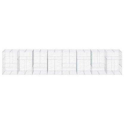 Gabion Basket with Cover 800x100x150 cm Galvanised Iron