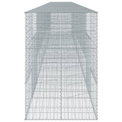 Gabion Basket with Cover 1100x100x150 cm Galvanised Iron
