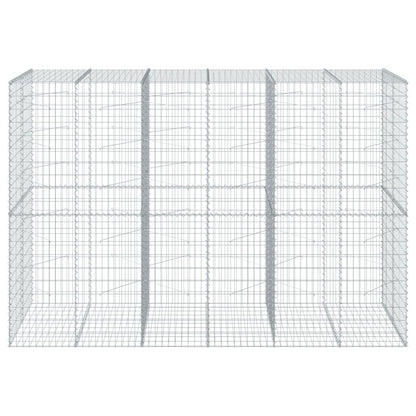 Gabion Basket with Cover 300x100x200 cm Galvanised Iron