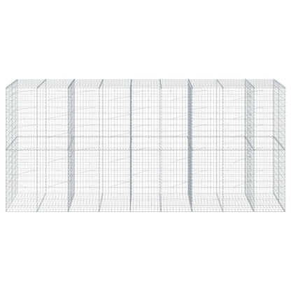Gabion Basket with Cover 450x100x200 cm Galvanised Iron
