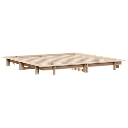 Bed Frame without Mattress 160x200 cm Solid Wood Pine