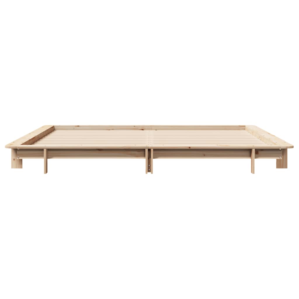 Bed Frame without Mattress 160x200 cm Solid Wood Pine