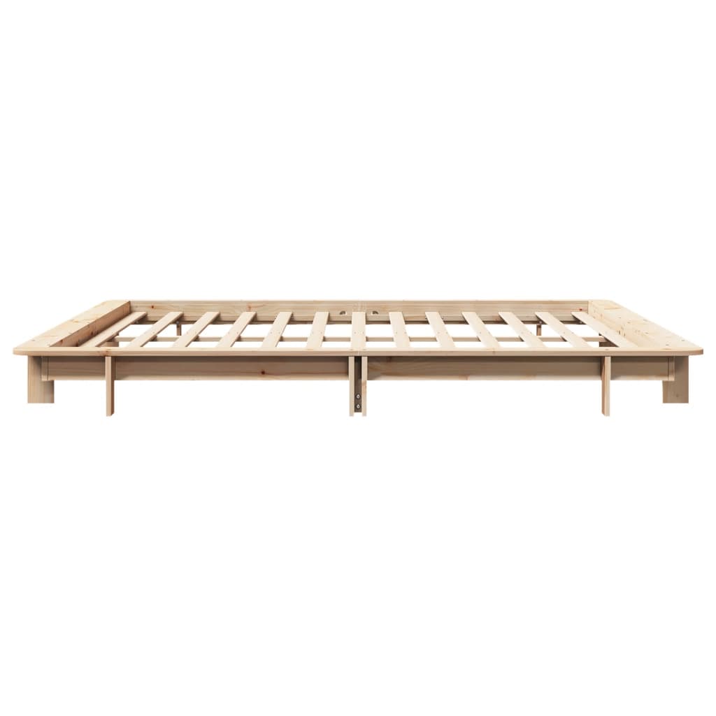 Bed Frame without Mattress 160x200 cm Solid Wood Pine