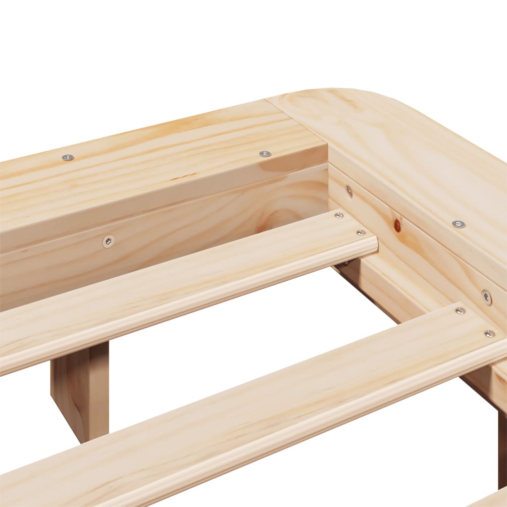 Bed Frame without Mattress 160x200 cm Solid Wood Pine