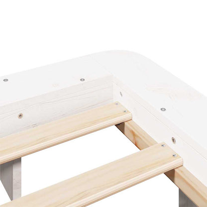 Bed Frame without Mattress White 120x200 cm Solid Wood Pine