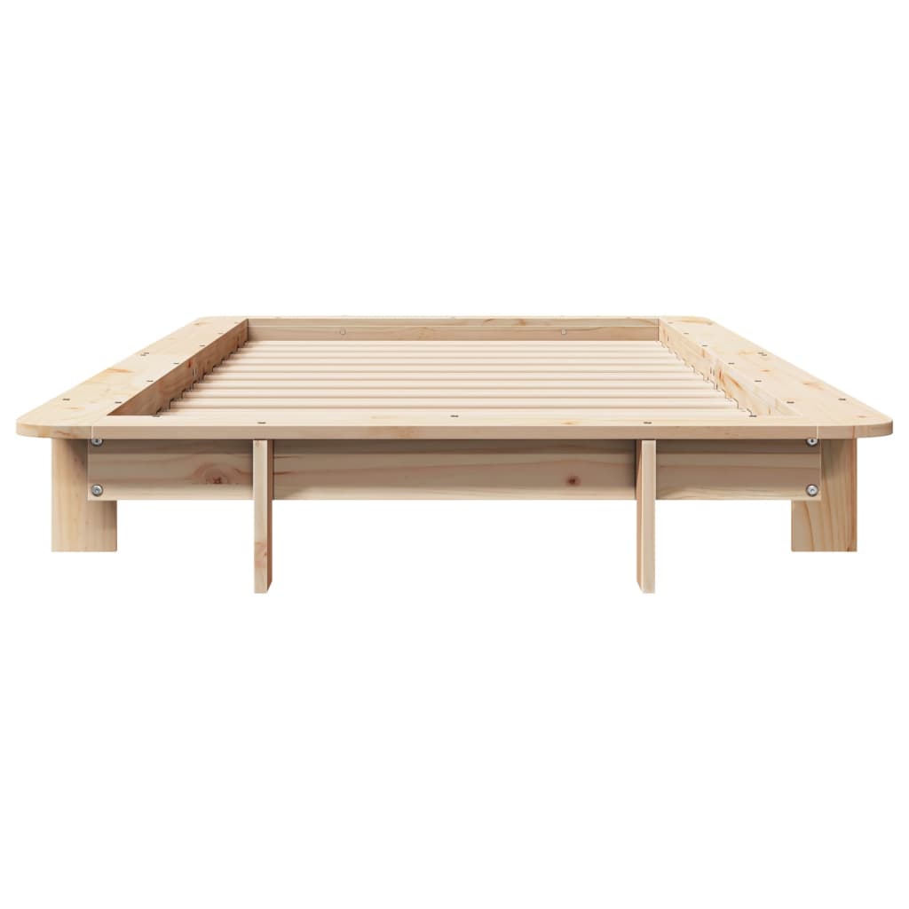 Bed Frame without Mattress 100x200 cm Solid Wood Pine