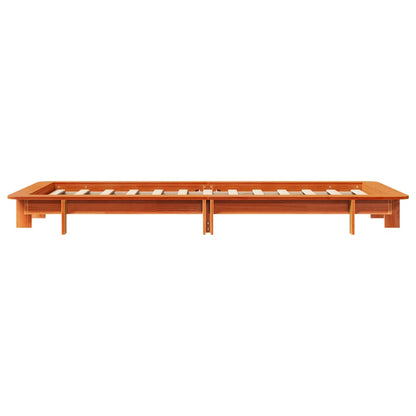 Bed Frame without Mattress Wax Brown 100x200 cm Solid Wood Pine