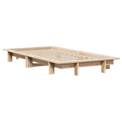 Bed Frame without Mattress 90x200 cm Solid Wood Pine