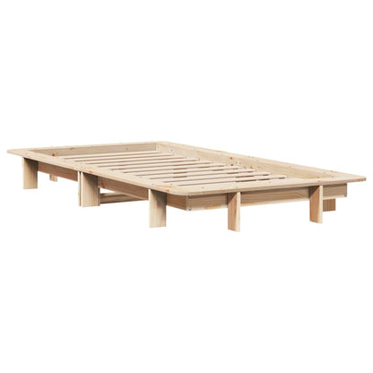 Bed Frame without Mattress 90x200 cm Solid Wood Pine
