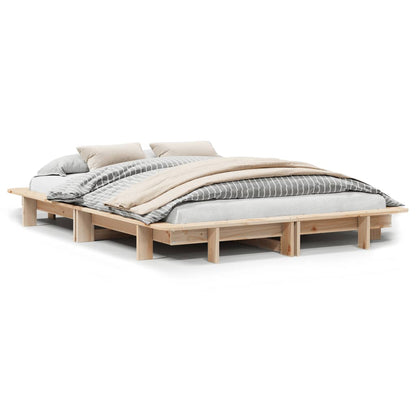 Bed Frame without Mattress 120x190 cm Small Double Solid Wood Pine