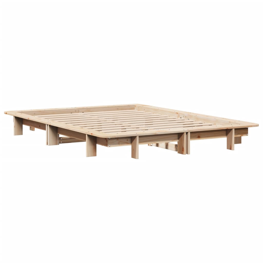 Bed Frame without Mattress 120x190 cm Small Double Solid Wood Pine