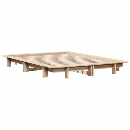 Bed Frame without Mattress 120x190 cm Small Double Solid Wood Pine