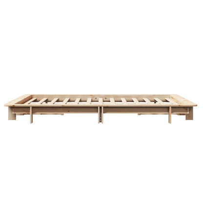 Bed Frame without Mattress 120x190 cm Small Double Solid Wood Pine