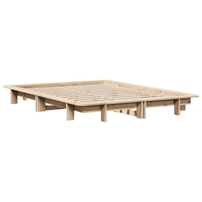 Bed Frame without Mattress 120x190 cm Small Double Solid Wood Pine