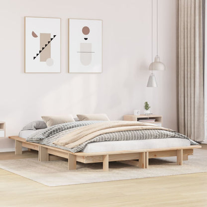 Bed Frame without Mattress 120x190 cm Small Double Solid Wood Pine