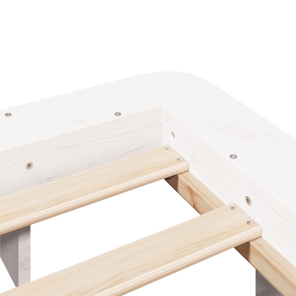 Bed Frame without Mattress White 120x190 cm Small Double Solid Wood Pine