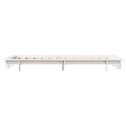 Bed Frame without Mattress White 75x190 cm Small Single Solid Wood Pine