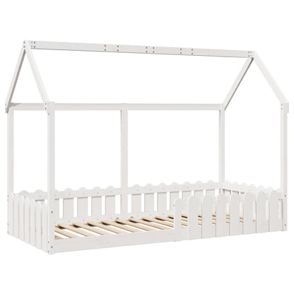 Kids' House Bed Frame without Mattress White 90x200 cm