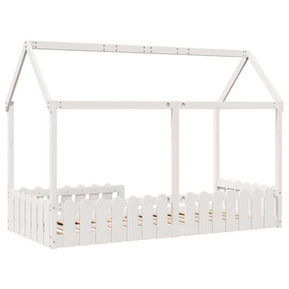 Kids' House Bed Frame without Mattress White 90x200 cm