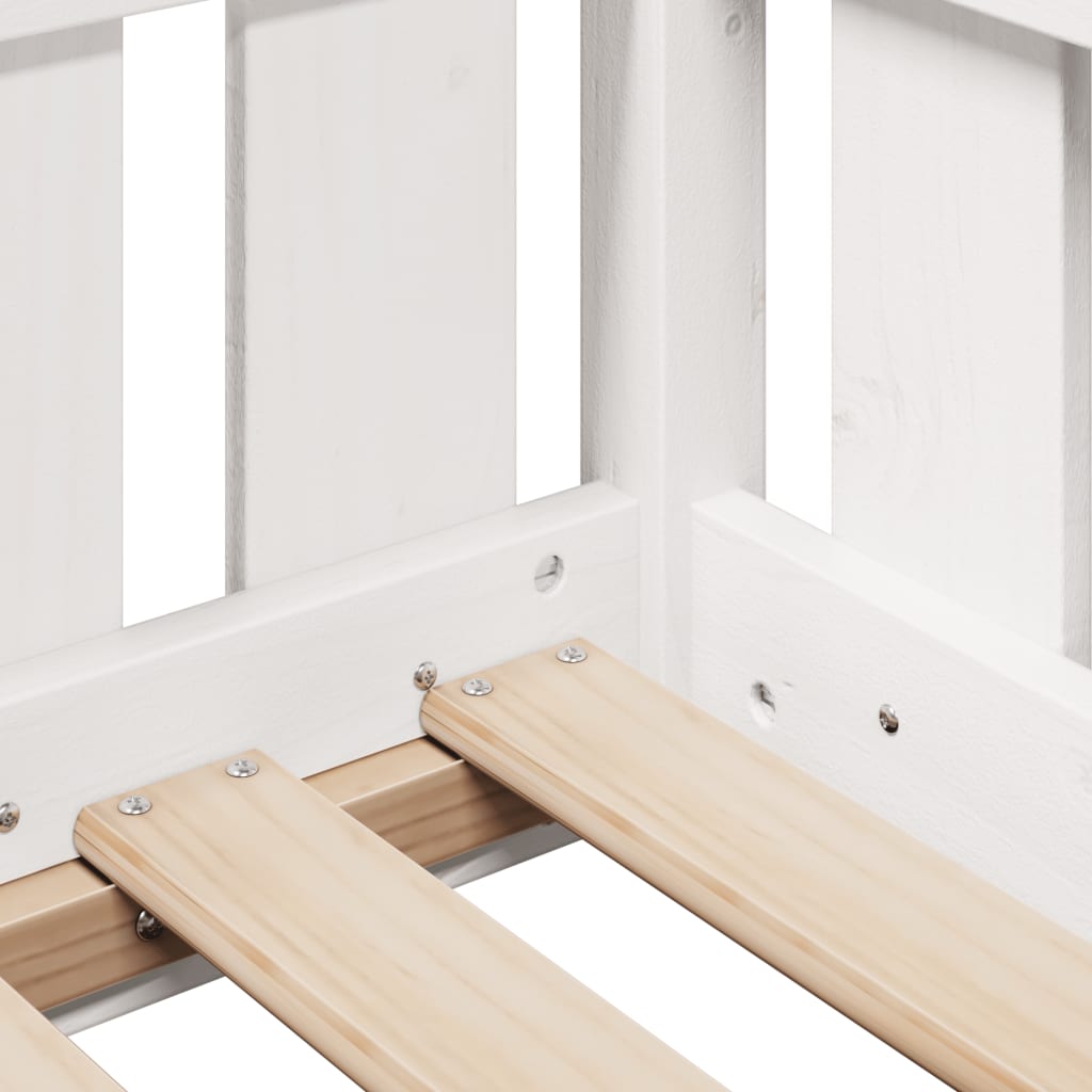 Kids' House Bed Frame without Mattress White 90x200 cm